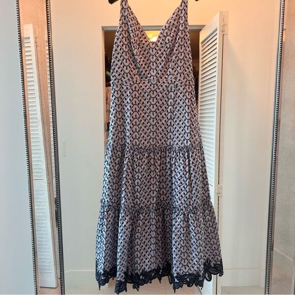 NWT 💙 Derek Lam 10 Crosby Samara Eyelet Midi Dress - Picture 3 of 7
